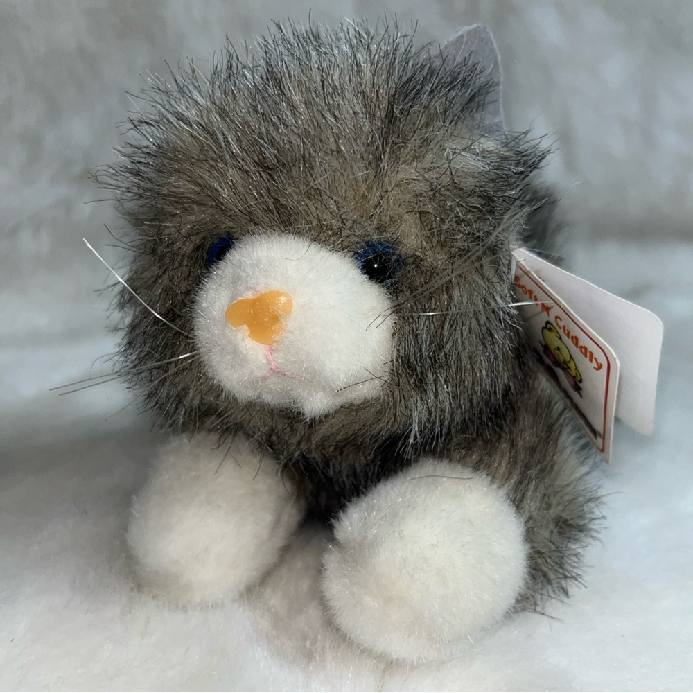 NWT Vintage A&A 2106-G Cat, Grey Tabby Realistic Plush Toy 8”